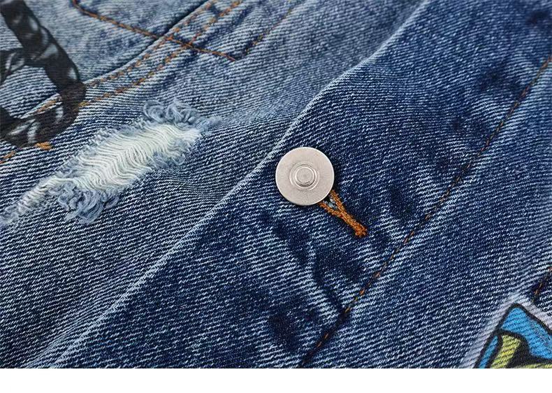3-6-5.shop Vintage Patch Denim Jacket