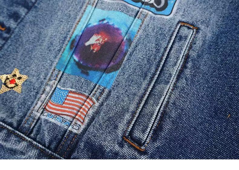 3-6-5.shop Vintage Patch Denim Jacket