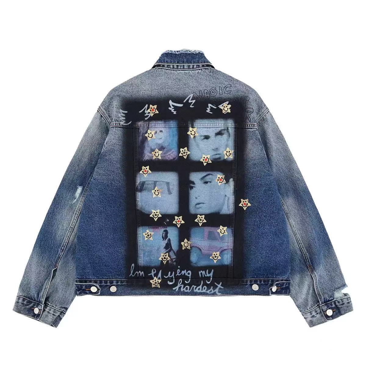 3-6-5.shop Vintage Patch Denim Jacket