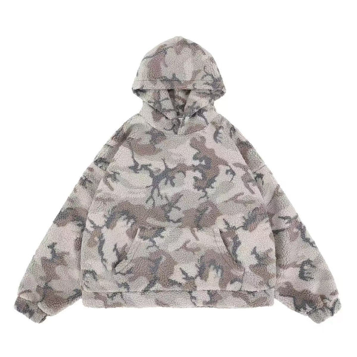 3-6-5.shop Camo Sherpa Hoodie