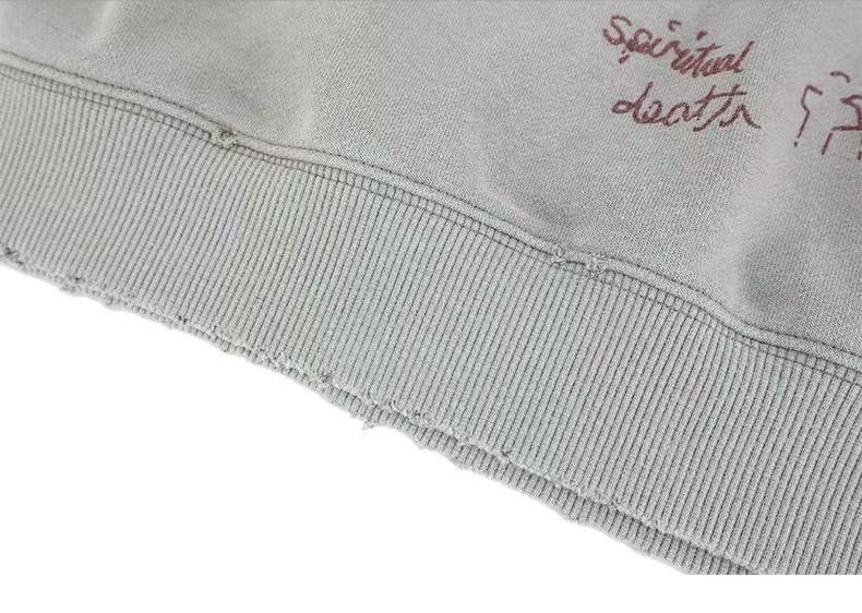 3-6-5.shop Sad Life Hand-Drawn Sweatshirt