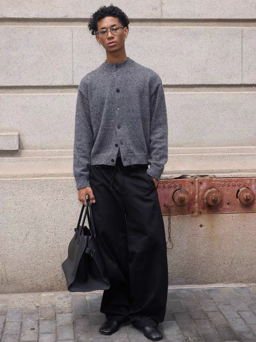 3-6-5.shop Minimal Wool Blend Knit Cardigan