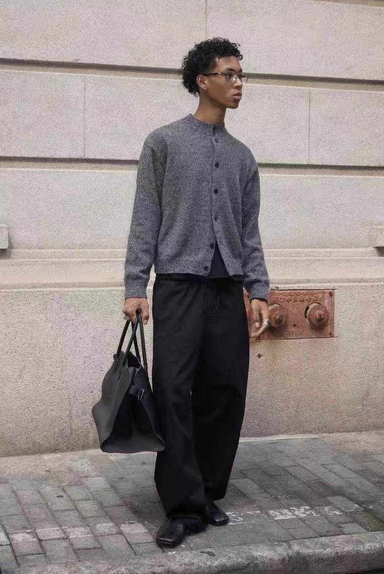 3-6-5.shop Minimal Wool Blend Knit Cardigan