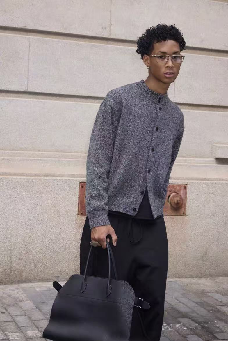 3-6-5.shop Minimal Wool Blend Knit Cardigan