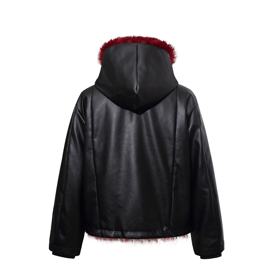 3-6-5.shop Contrast Fur PU Jacket