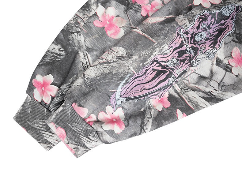 3-6-5.shop Sakura Camo Graphic Hoodie