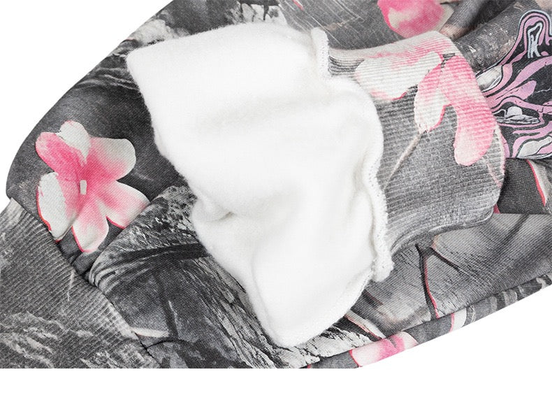 3-6-5.shop Sakura Camo Graphic Hoodie