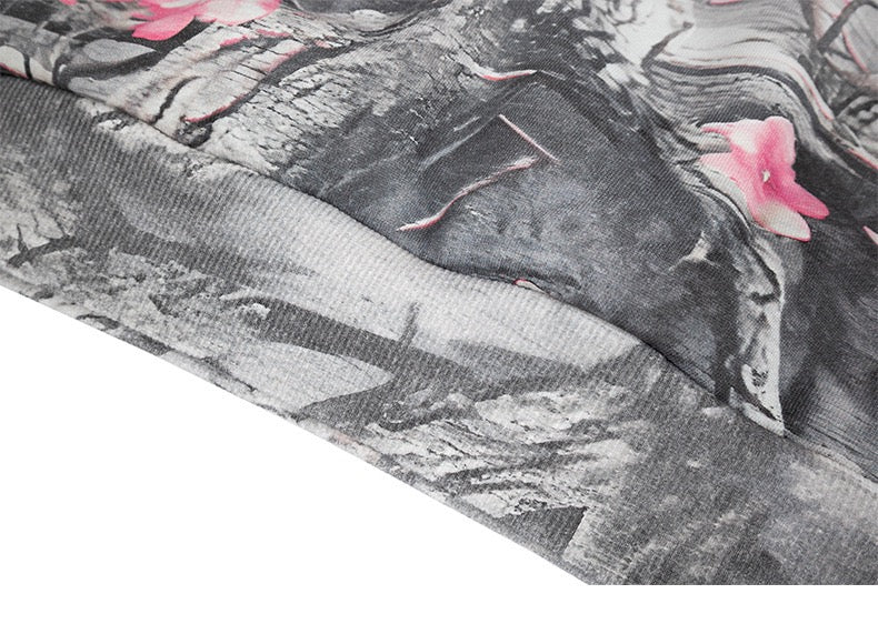 3-6-5.shop Sakura Camo Graphic Hoodie