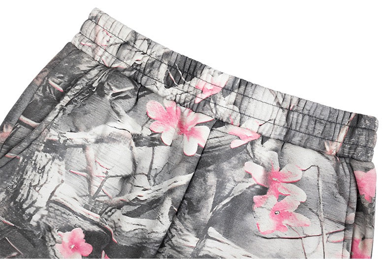3-6-5.shop Sakura Camo Graphic Sweatpants