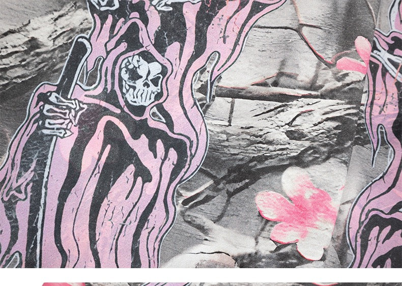 3-6-5.shop Sakura Camo Graphic Sweatpants