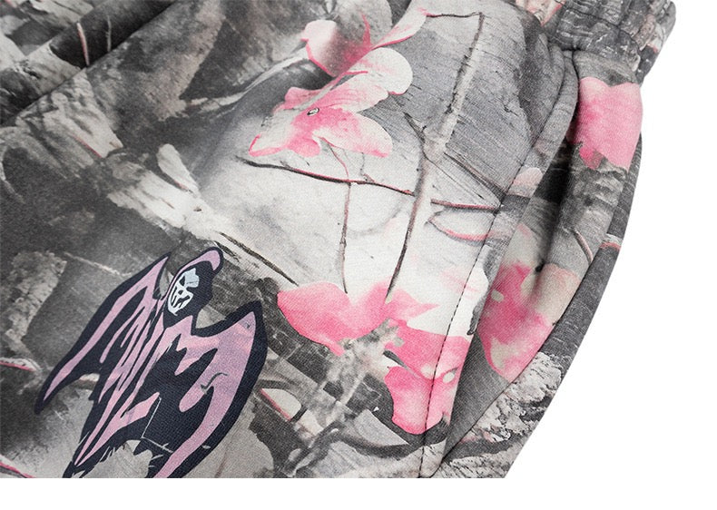 3-6-5.shop Sakura Camo Graphic Sweatpants