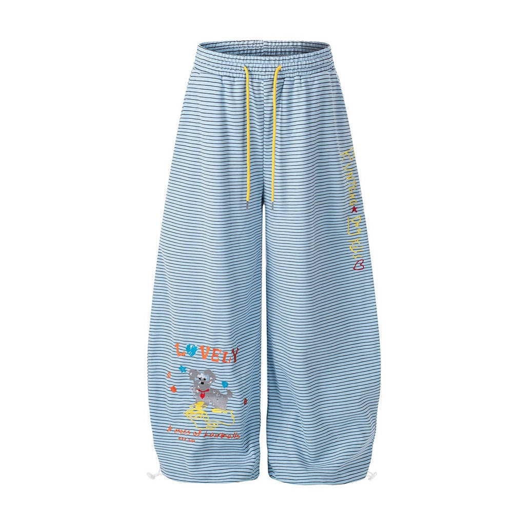 3-6-5.shop Playful Striped Balloon Sweatpants