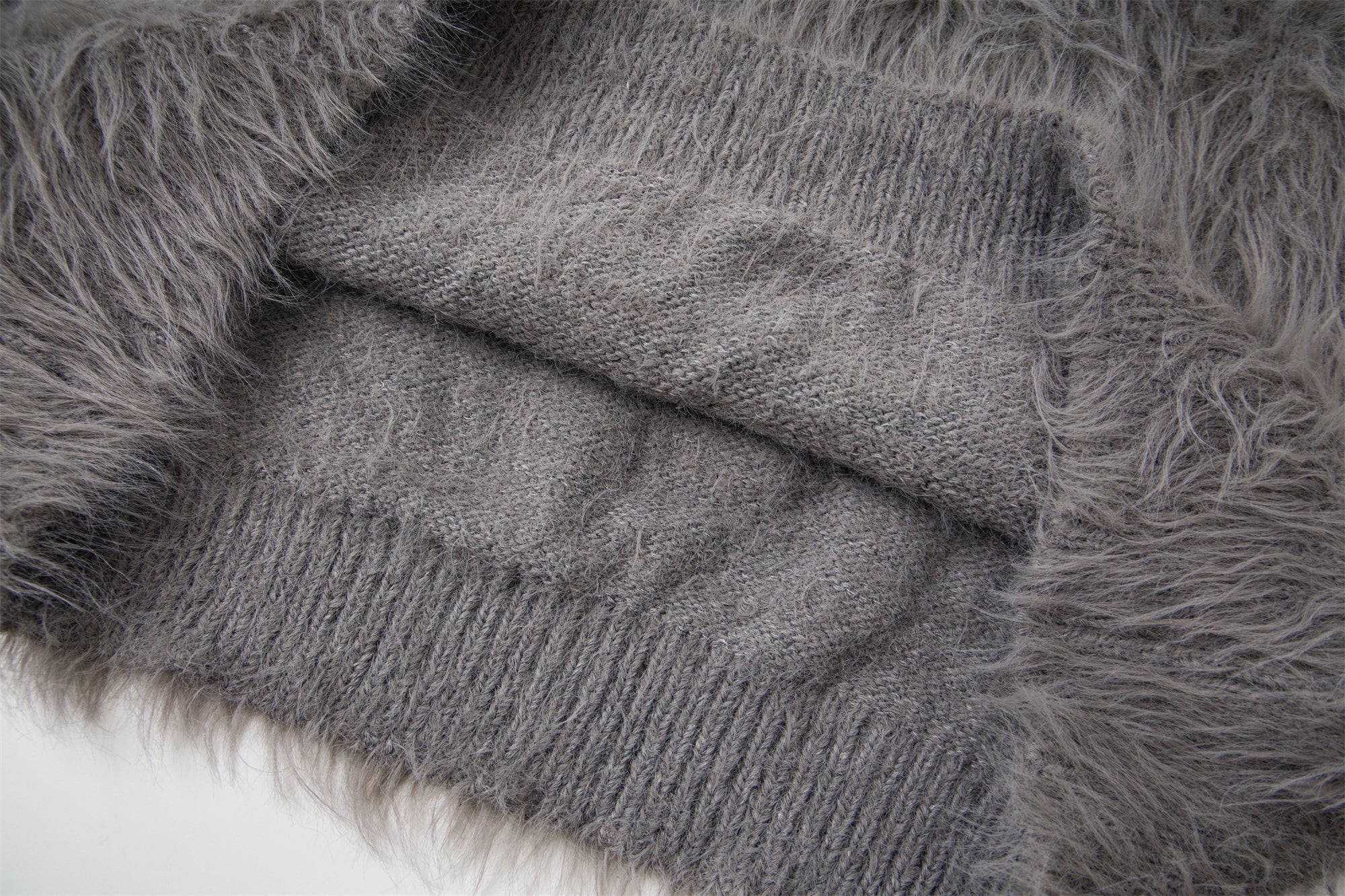 3-6-5.shop Long-Fur Graphic Sweater