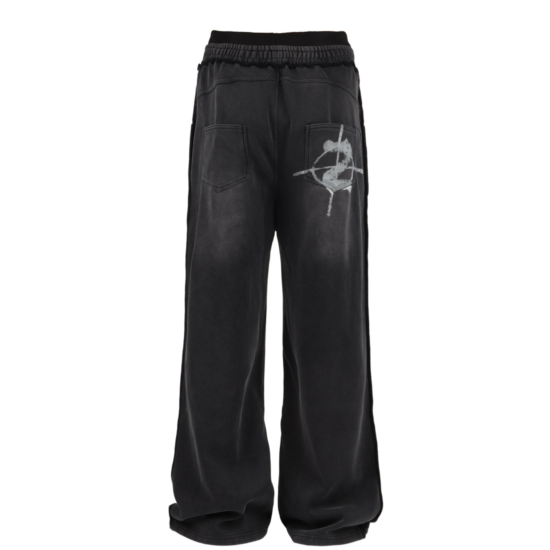 3-6-5.shop Graffiti Washed Wide-Leg Sweatpants