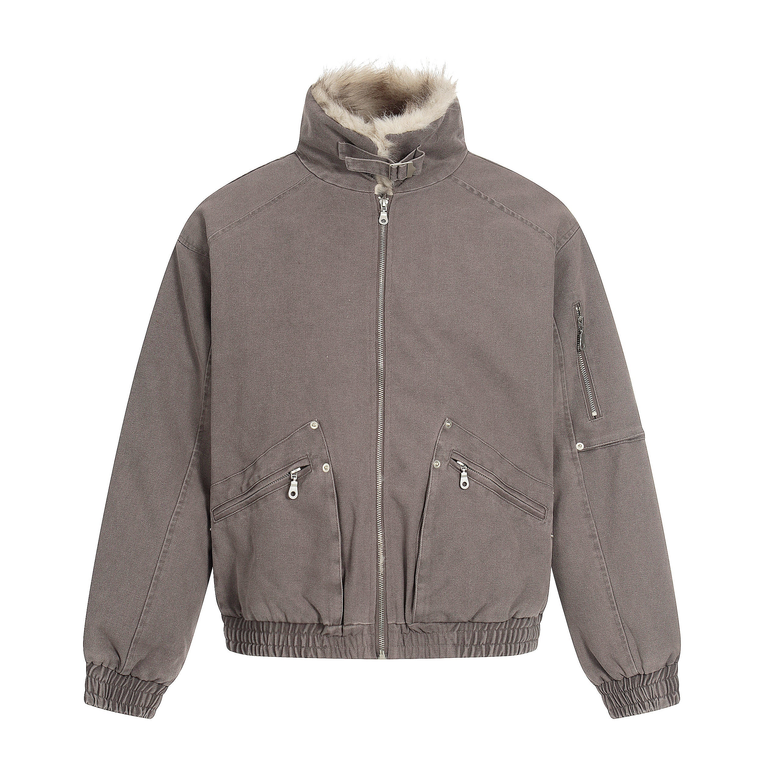 3-6-5.shop Fleece-Lined Utility Jacket