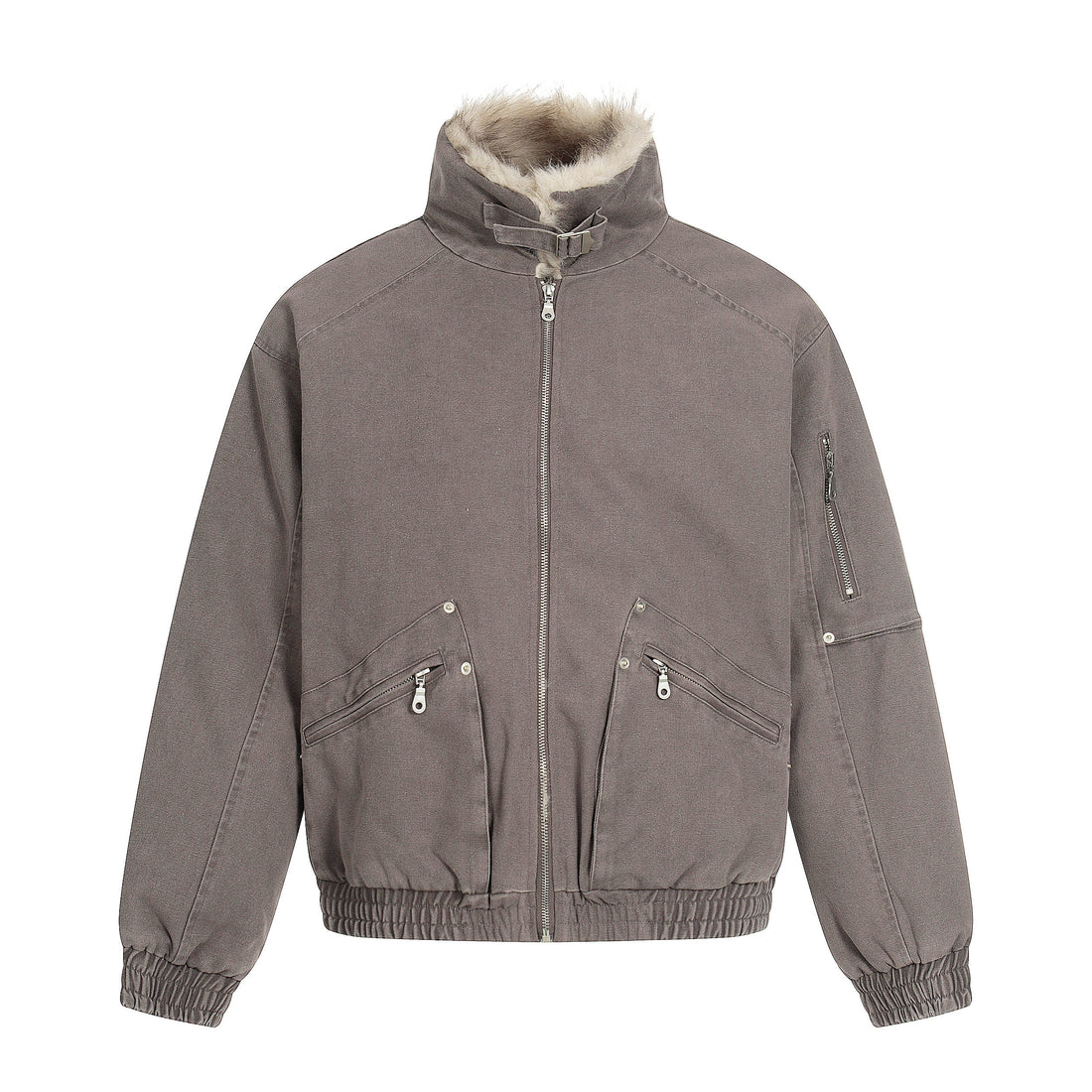 3-6-5.shop Fleece-Lined Utility Jacket