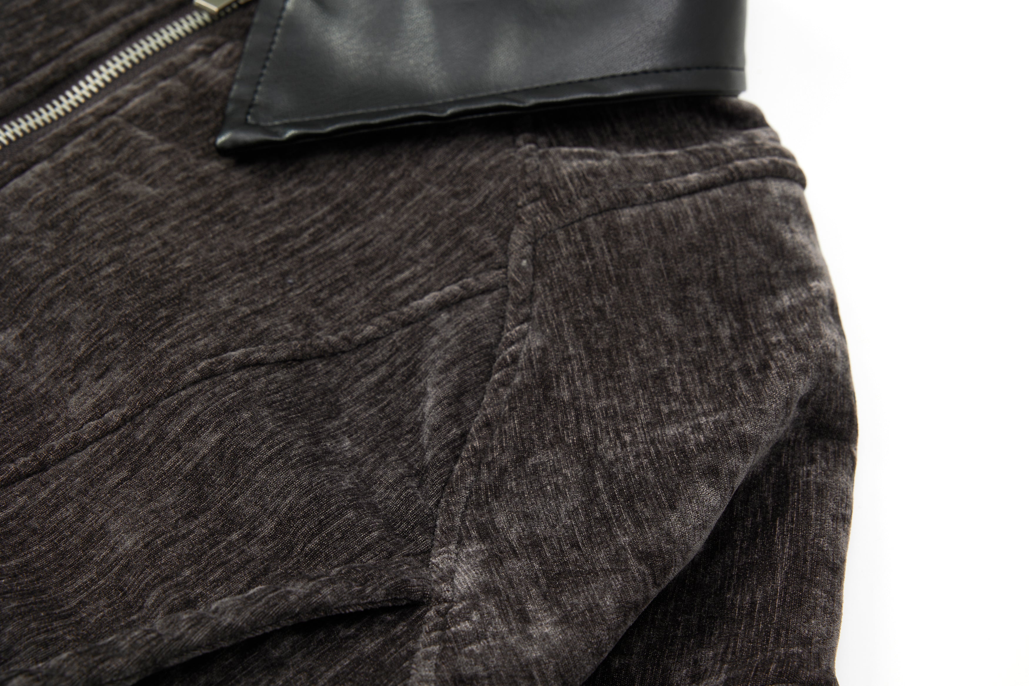 3-6-5.shop Chenille Panel Bomber Jacket