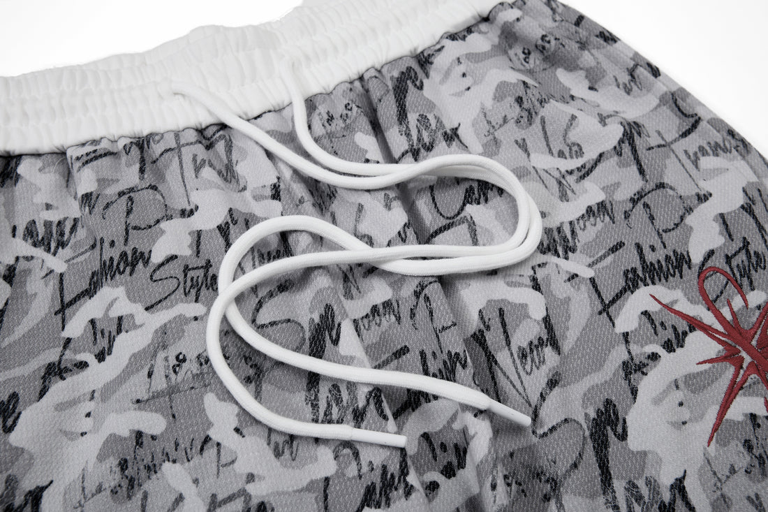 3-6-5.shop Camo Script Wide-Leg Pants