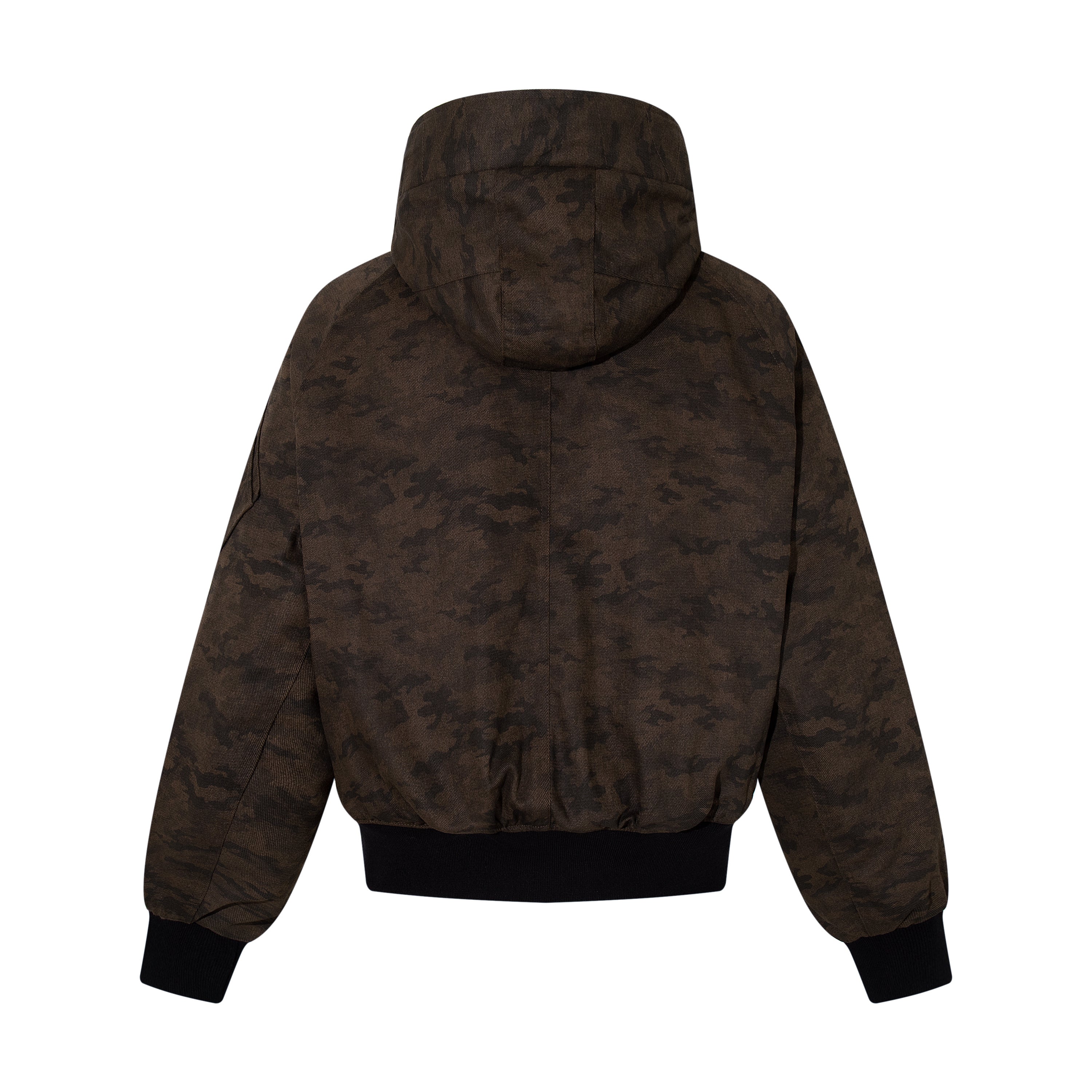 3-6-5.shop Camo Fur Hood Bomber Jacket