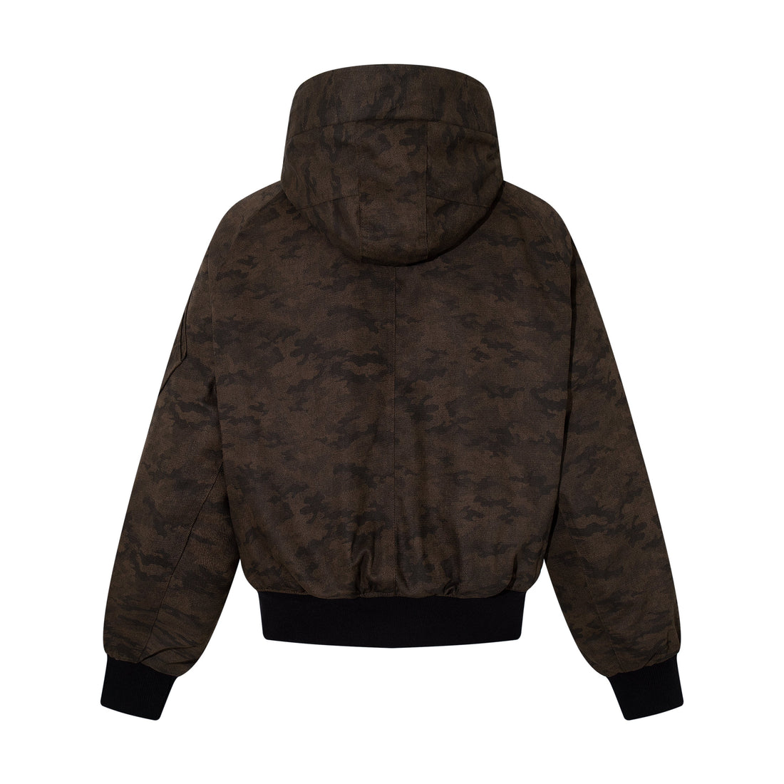 3-6-5.shop Camo Fur Hood Bomber Jacket