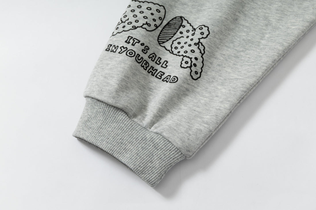 3-6-5.shop Doodle Graphic Zip Hoodie