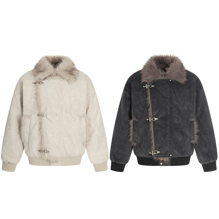 3-6-5.shop Fur-Trim Toggle Jacket