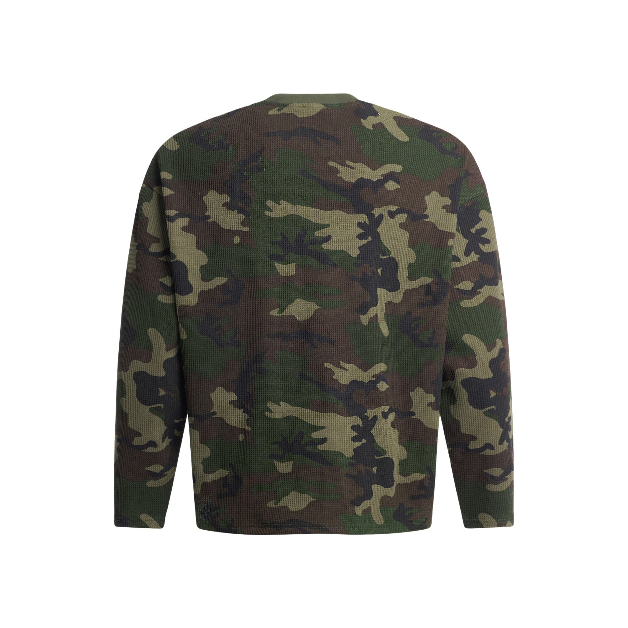 3-6-5.shop Camo Text Graphic Longsleeve