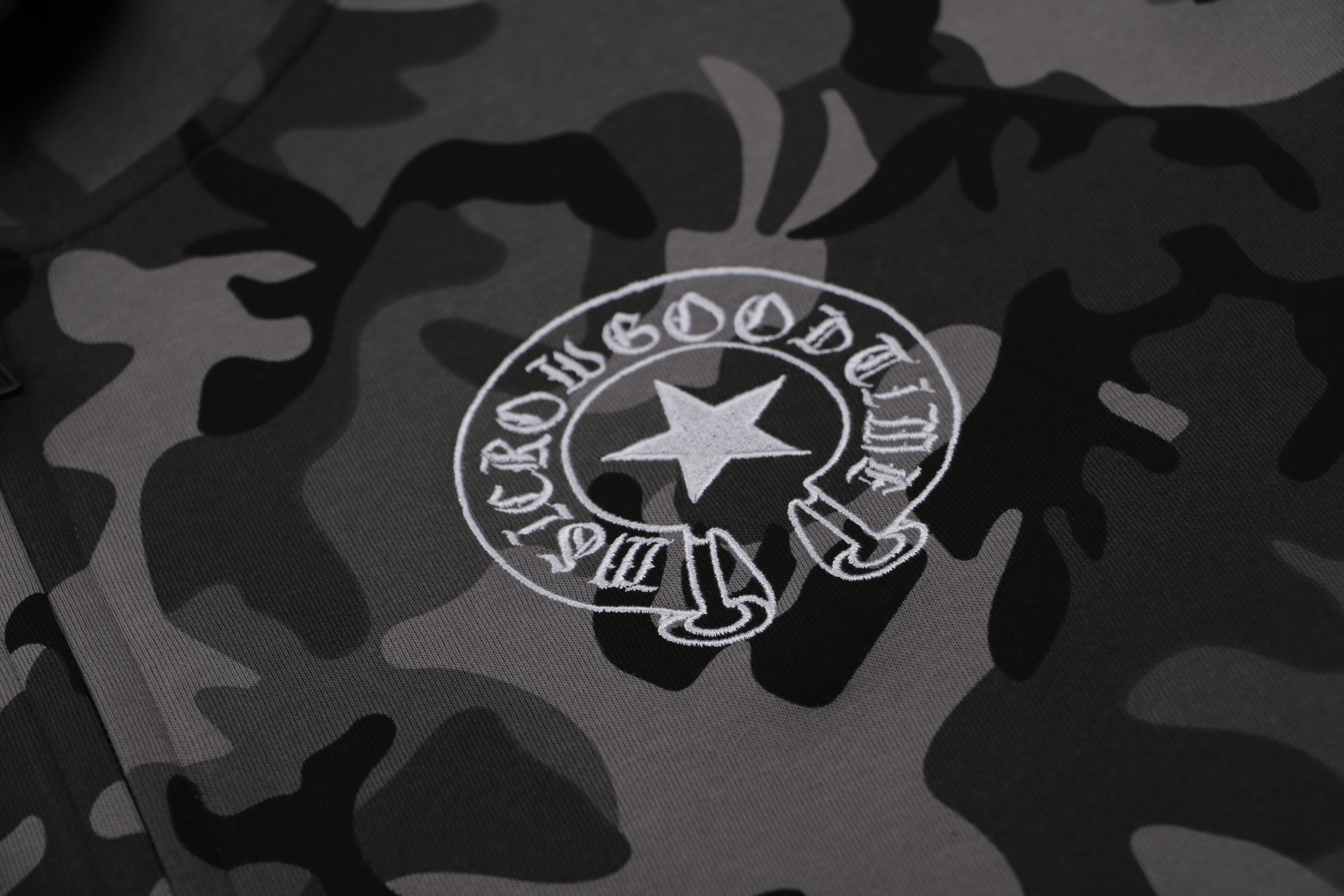 3-6-5.shop Camo Flag Zip-Up Hoodie