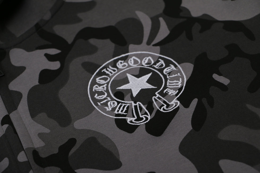 3-6-5.shop Camo Flag Zip-Up Hoodie