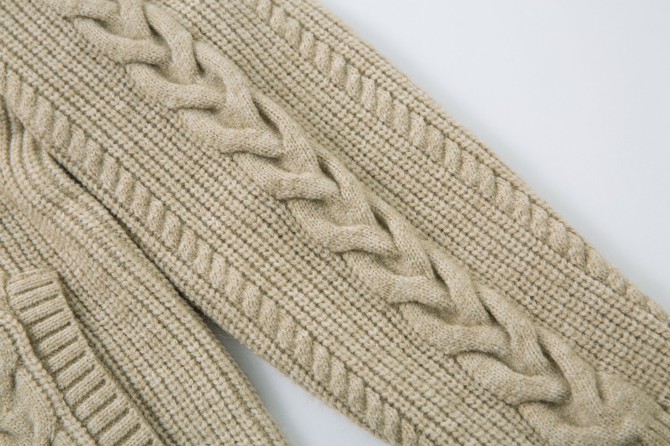 3-6-5.shop Cable Knit Zip-Up Sweater Jacket