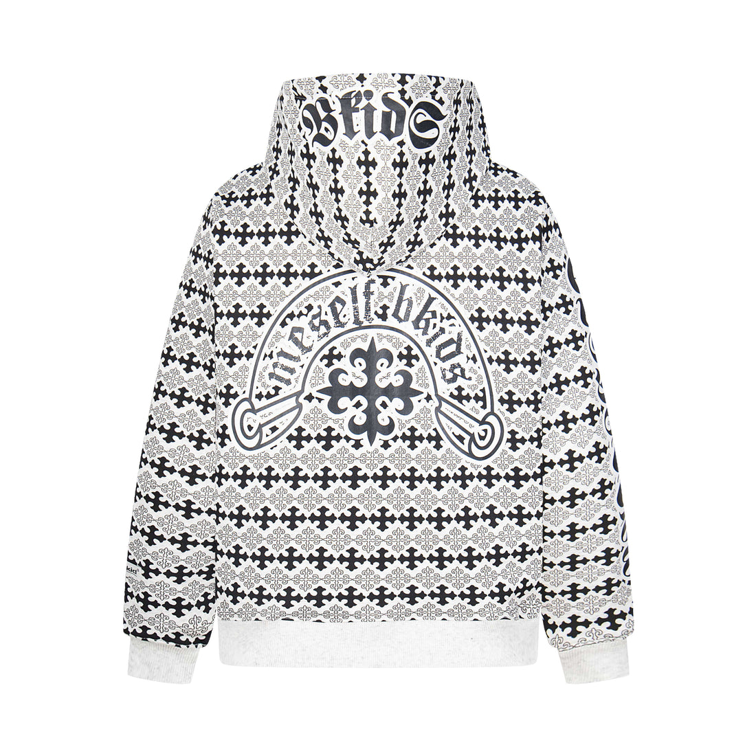 3-6-5.shop Gothic Pattern Full-Zip Hoodie
