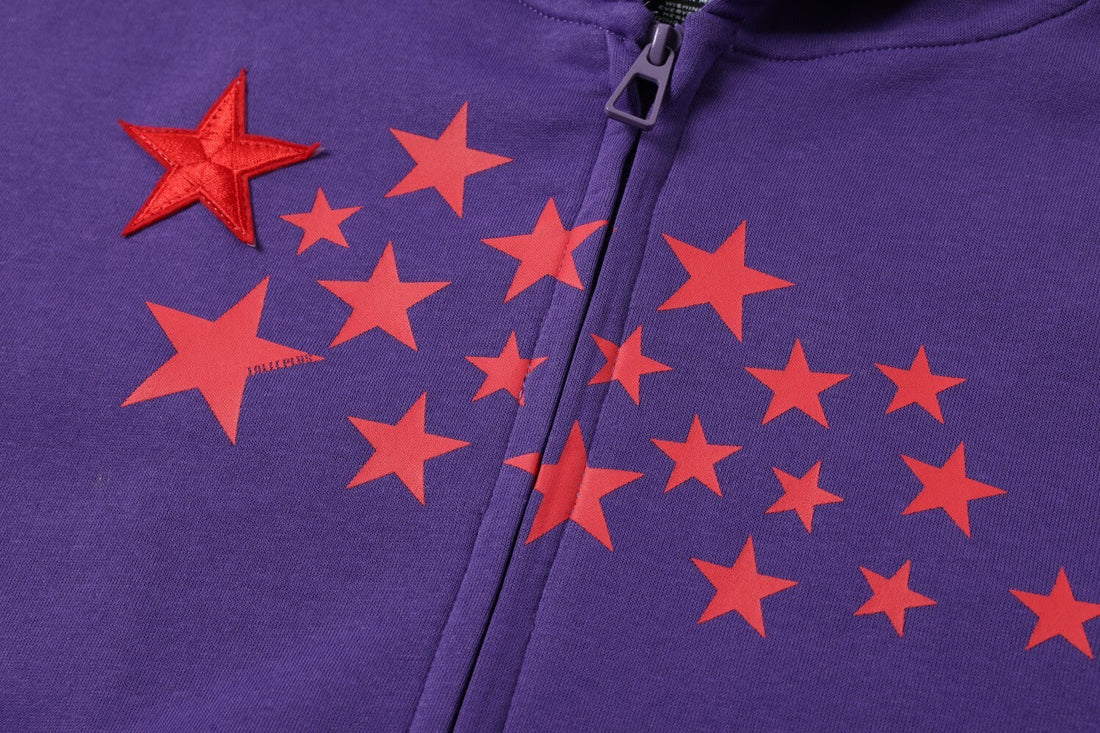 3-6-5.shop Star Graphic Zip Hoodie