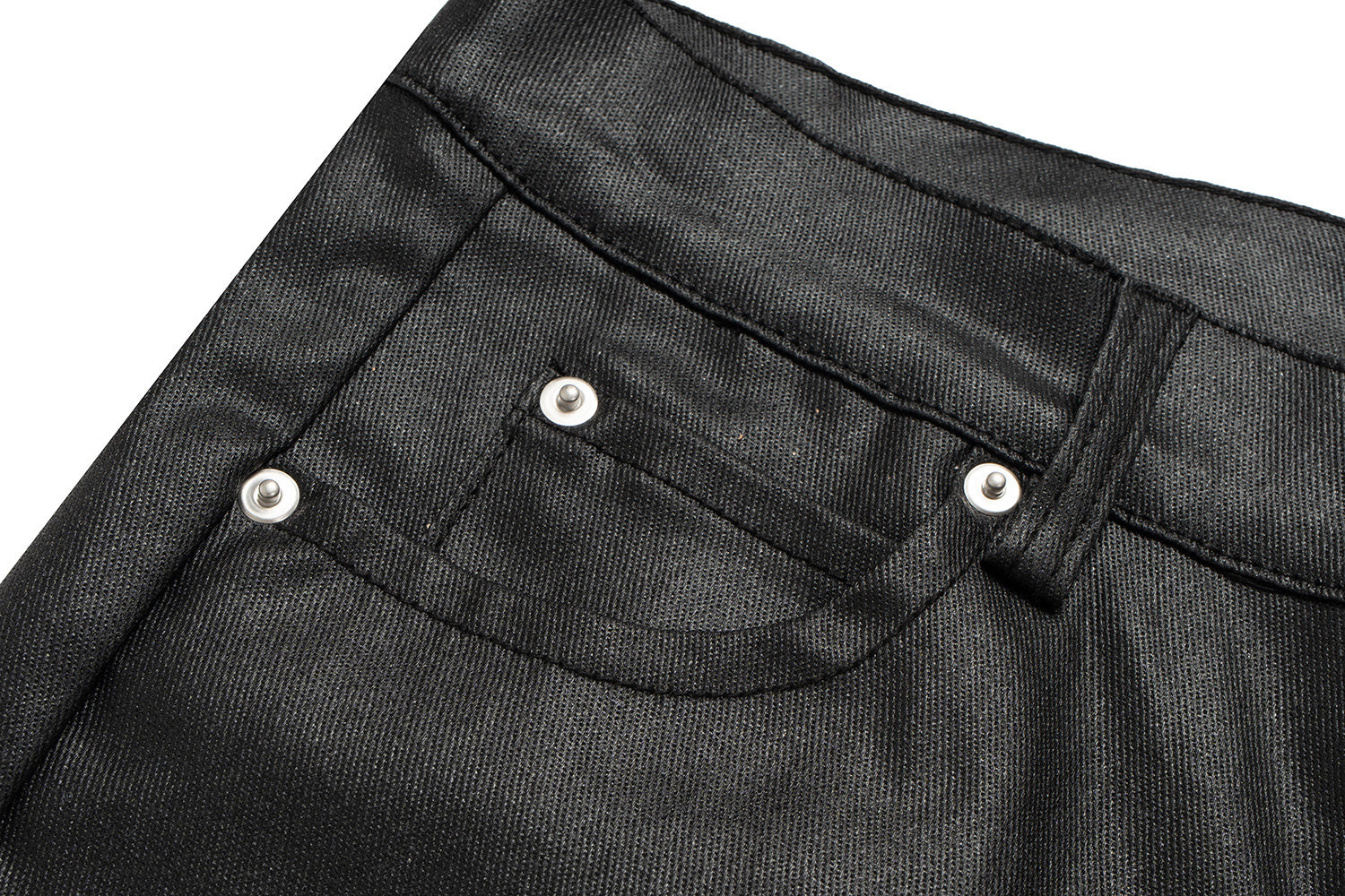 3-6-5.shop Blade-Cut Zip Leather Pants