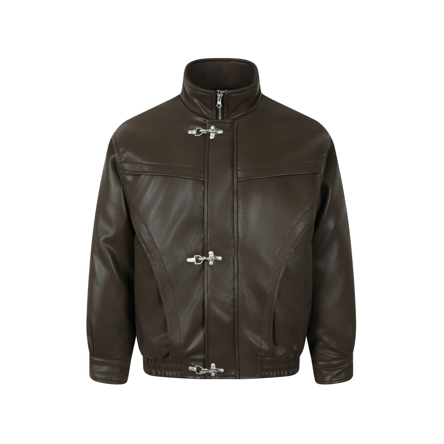3-6-5.shop Fireman-Clasp PU Jacket