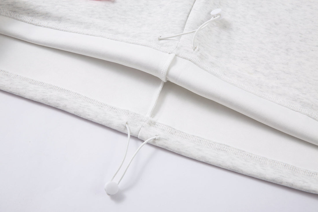 3-6-5.shop Color-Block Scarf Hooded Zip Jacket