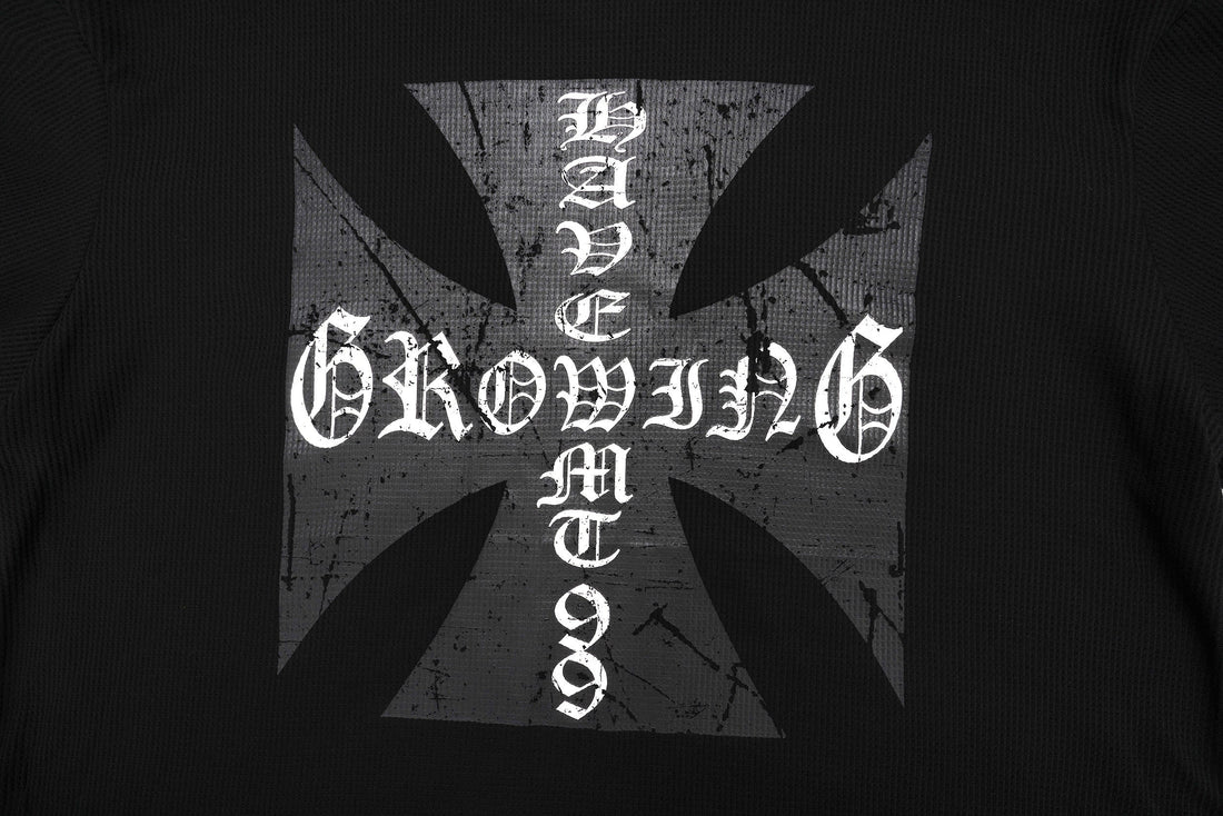 3-6-5.shop Layered Gothic Cross Long Sleeve Tee