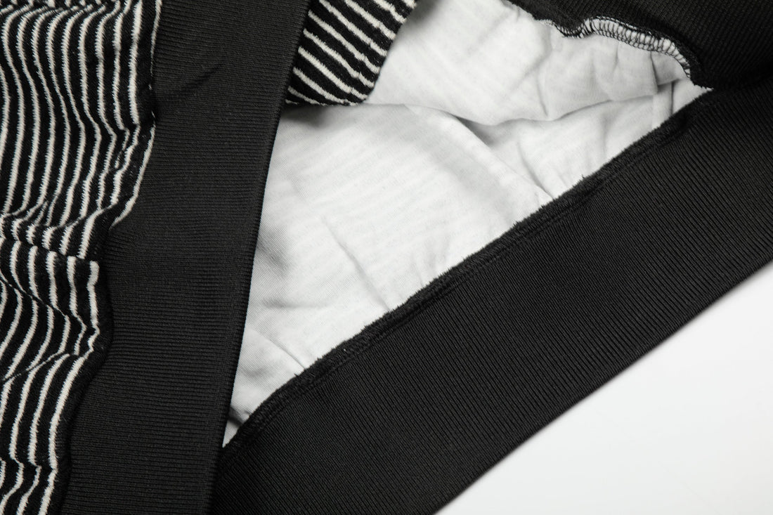 3-6-5.shop Striped Zip Hoodie