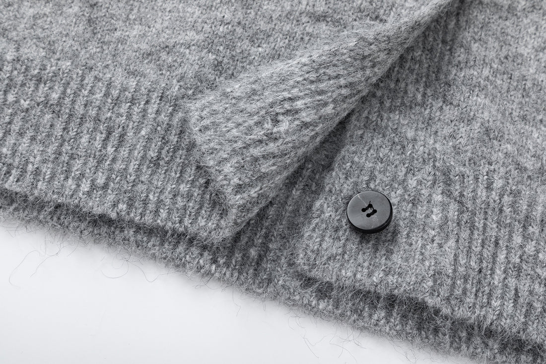 3-6-5.shop Minimal Wool Blend Knit Cardigan