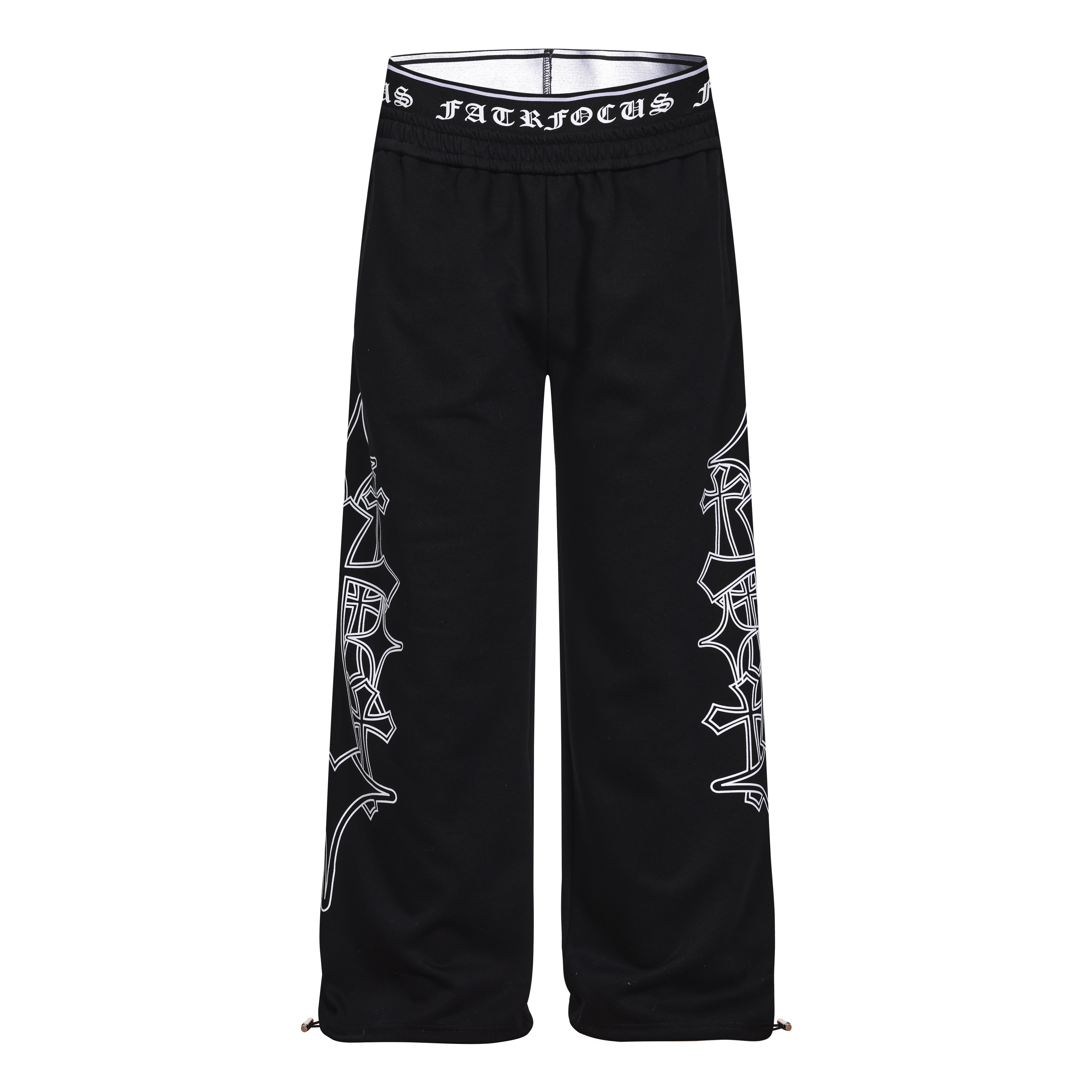 3-6-5.shop Gothic Outline Wide-Leg Sweatpants