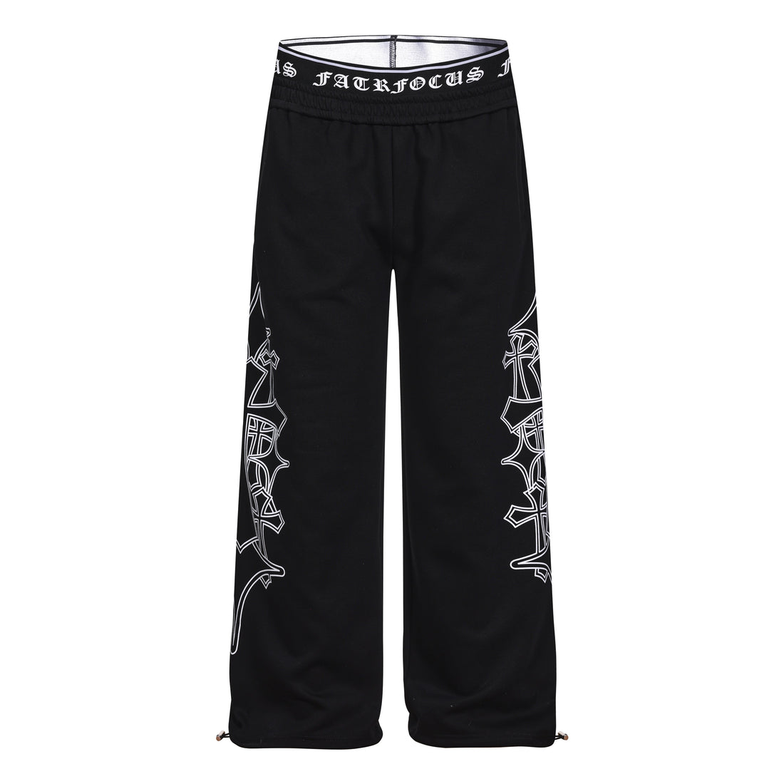 3-6-5.shop Gothic Outline Wide-Leg Sweatpants