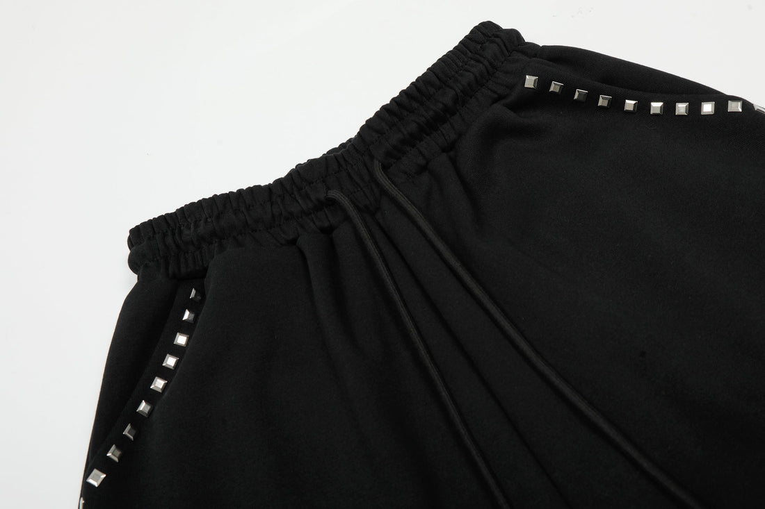 3-6-5.shop Studded Cross Wide-Leg Sweatpants