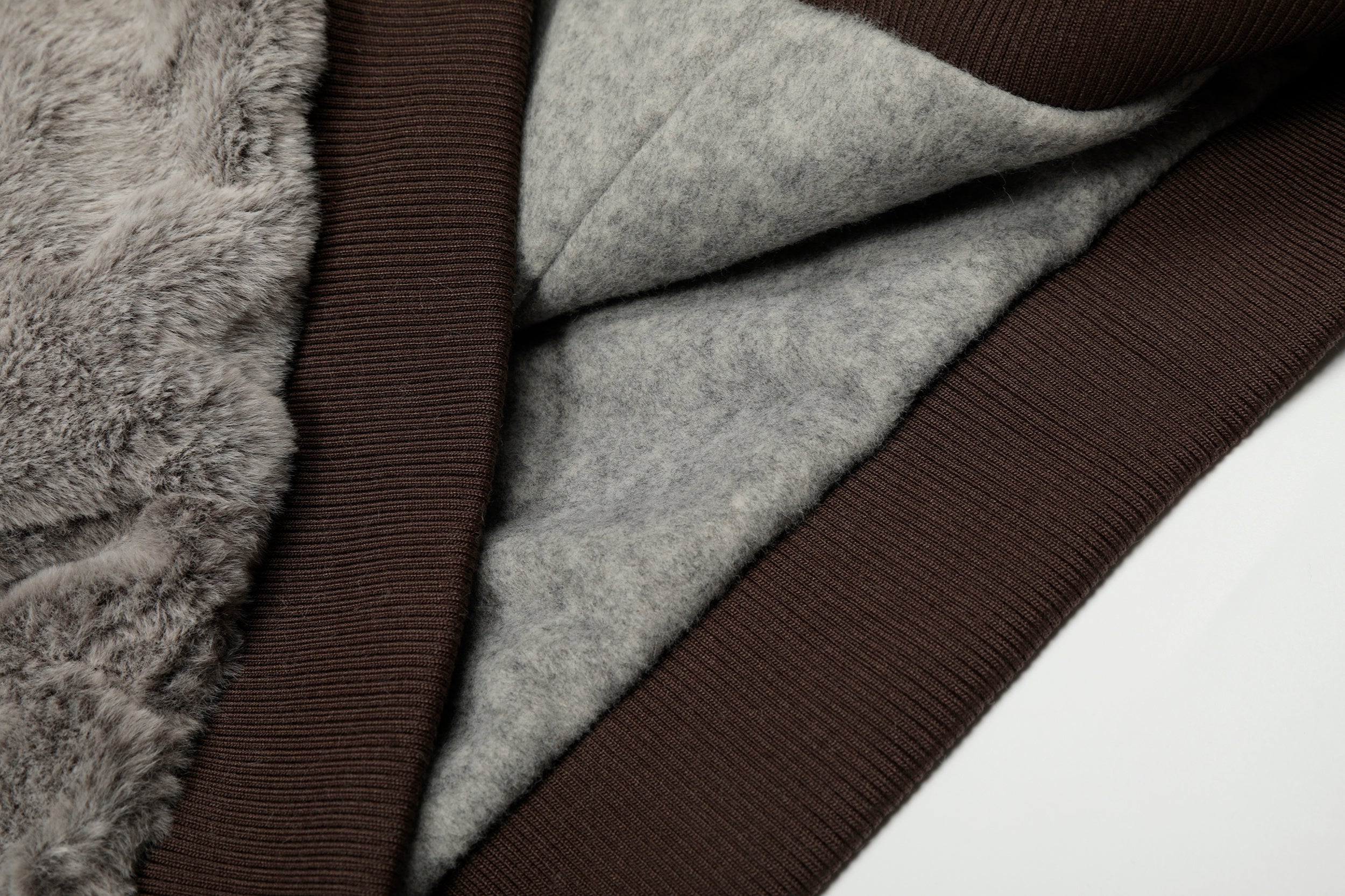 3-6-5.shop Wool Blend Fleece Hooded Bomber Jacket