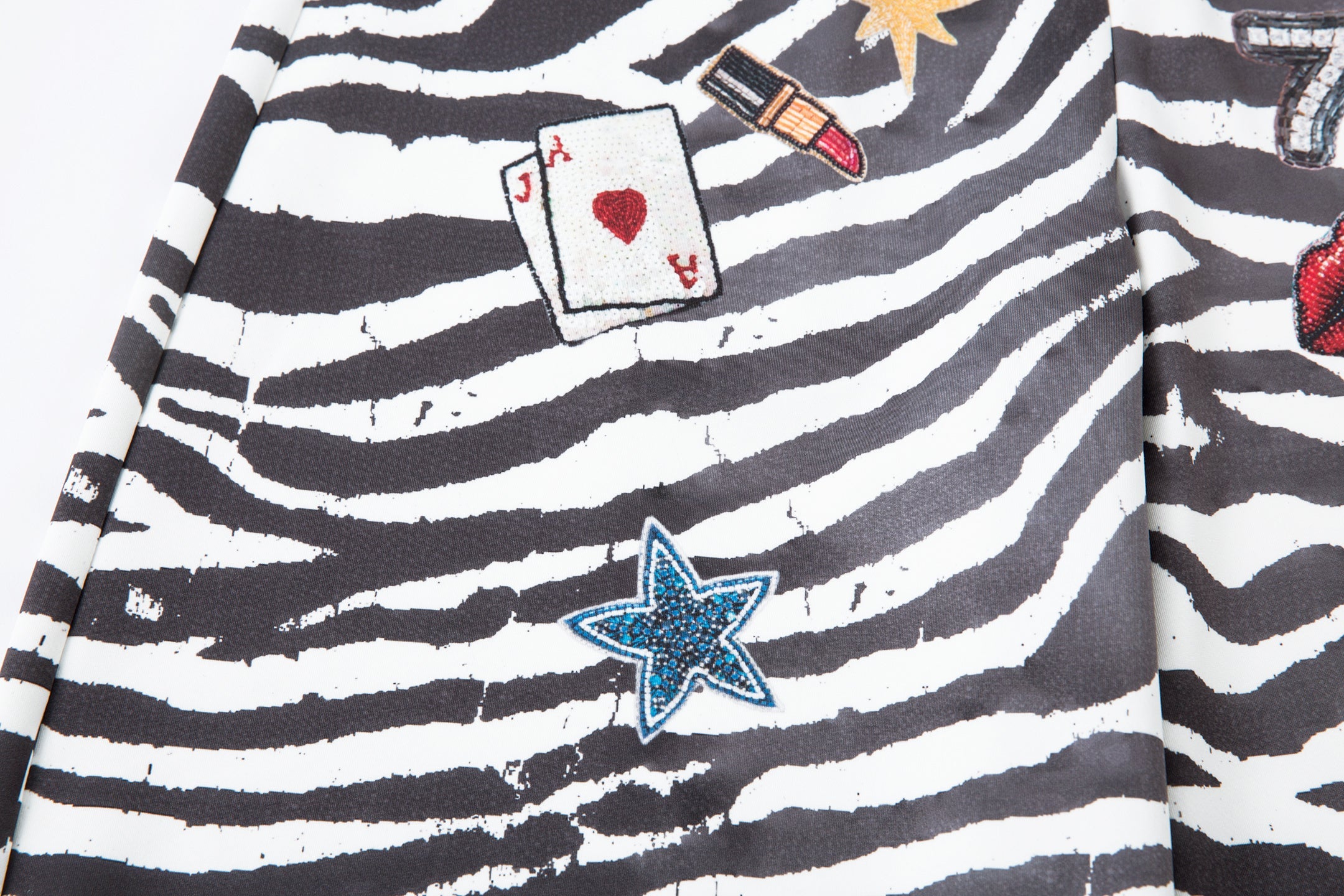 3-6-5.shop Zebra Patch Barrel Pants