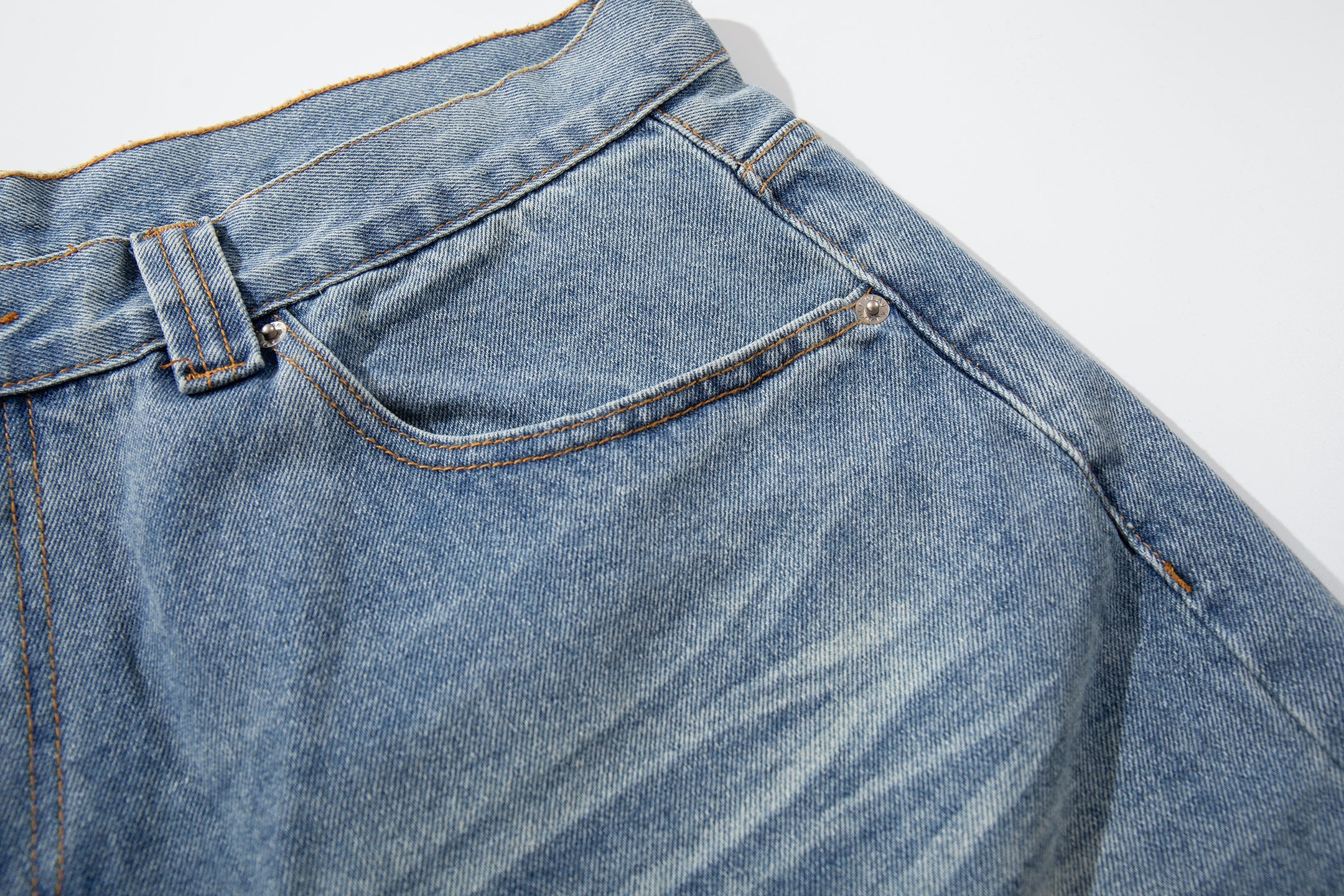 3-6-5.shop Washed Wide-Leg Denim Pants