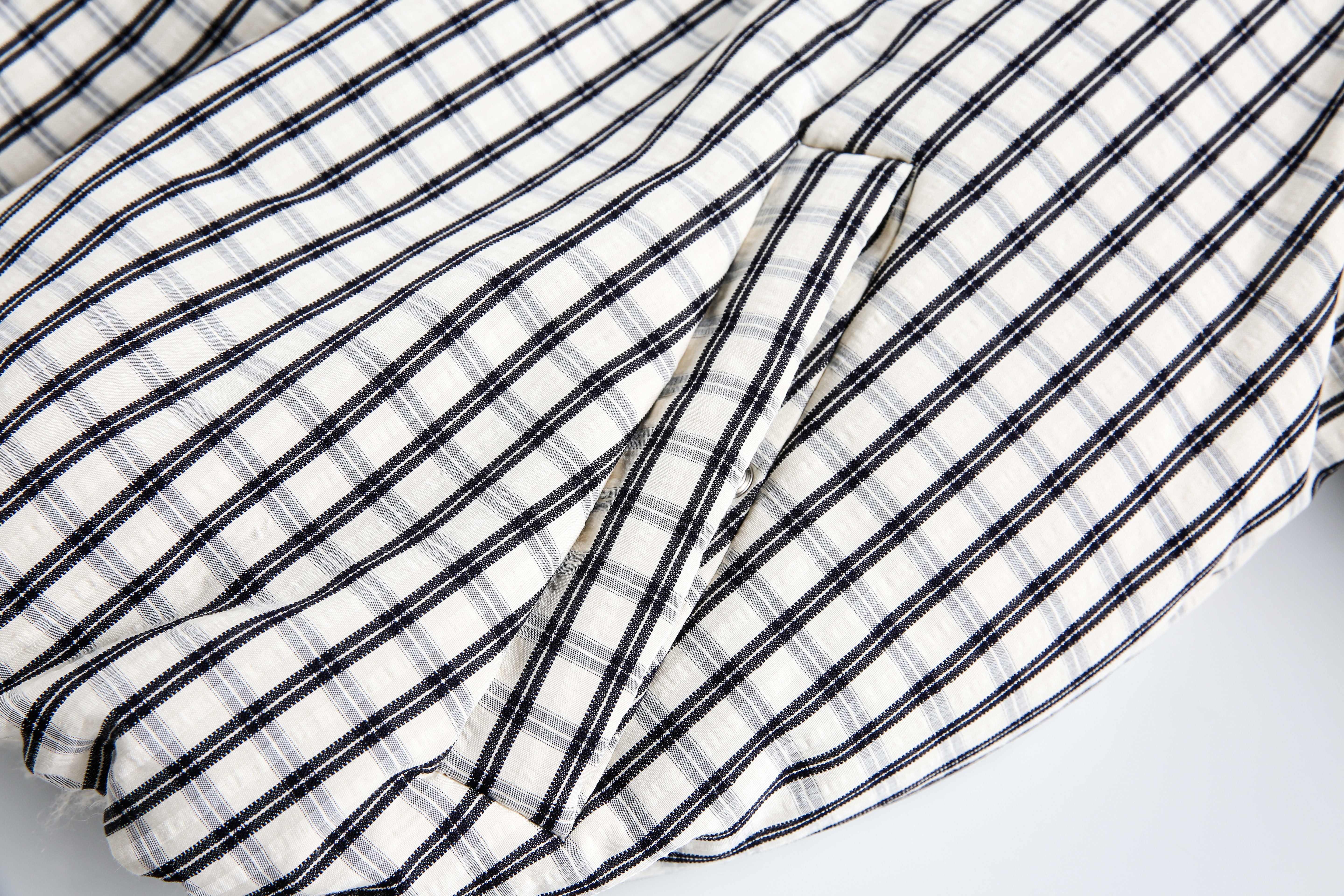 3-6-5.shop Checkered Faux-Fur Lined Jacket