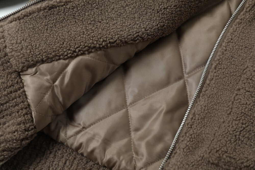 3-6-5.shop Teddy Fleece Hooded Jacket