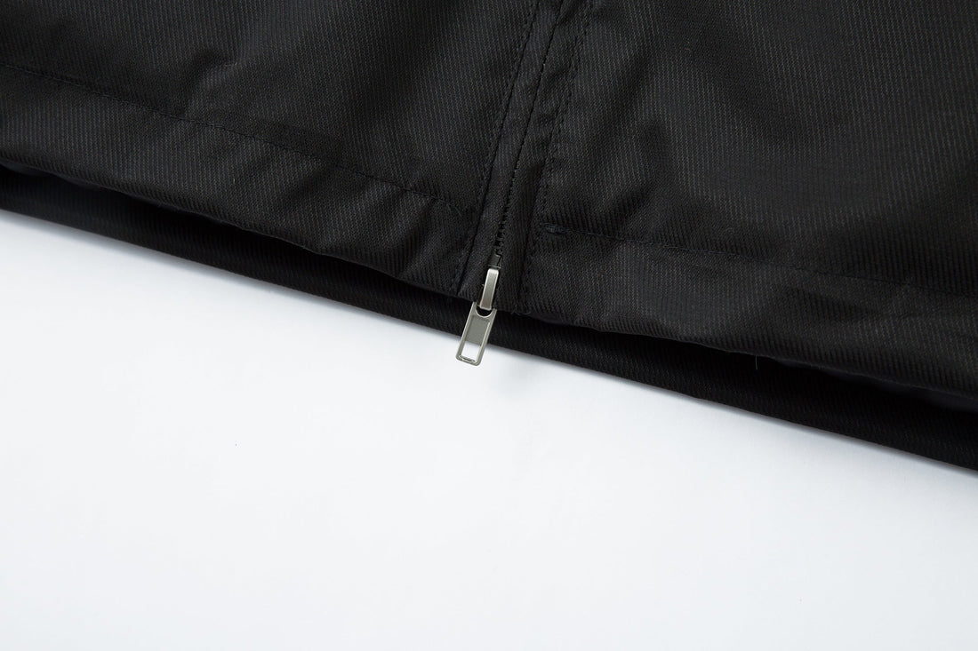 3-6-5.shop Racing Patch Faux Fur Hood Jacket