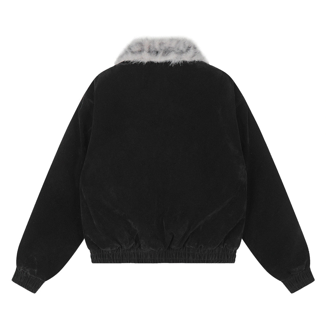 3-6-5.shop Faux Fur Collar Suede-Texture Jacket