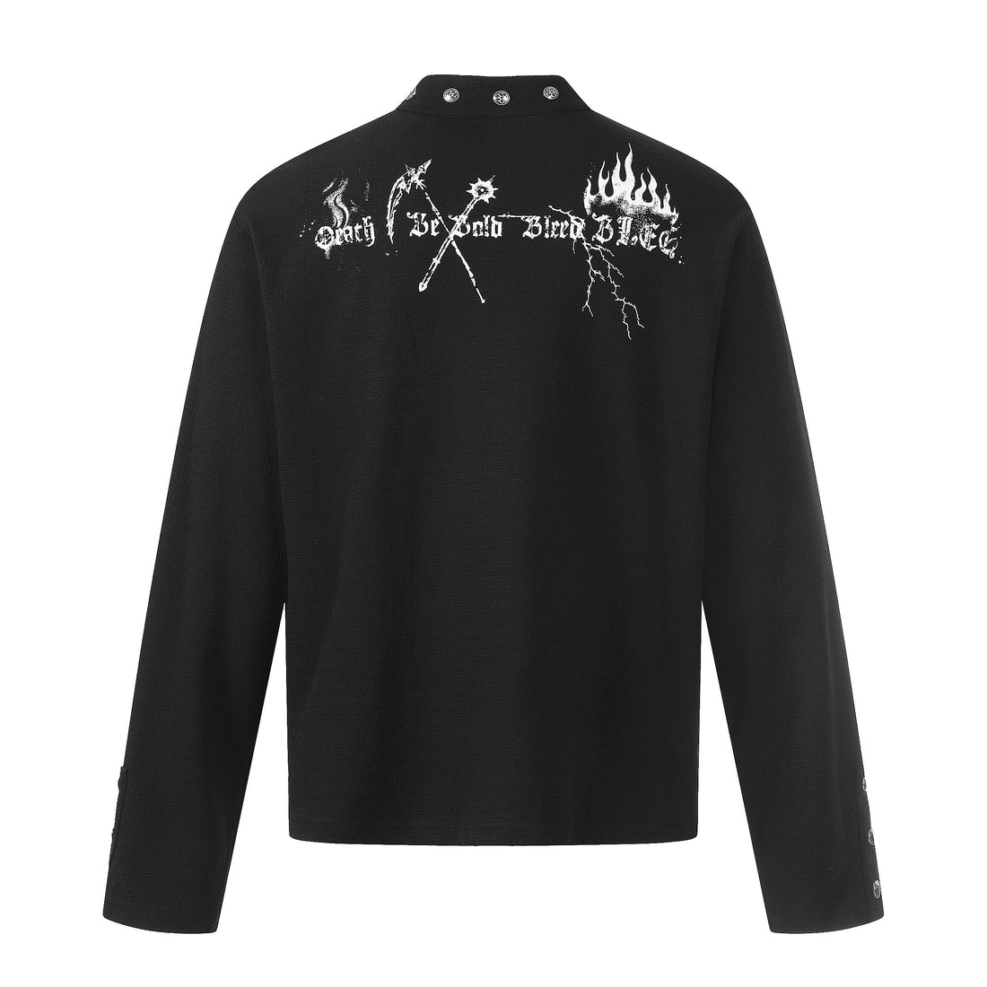 3-6-5.shop Graphic Long Sleeve Henley Shirt