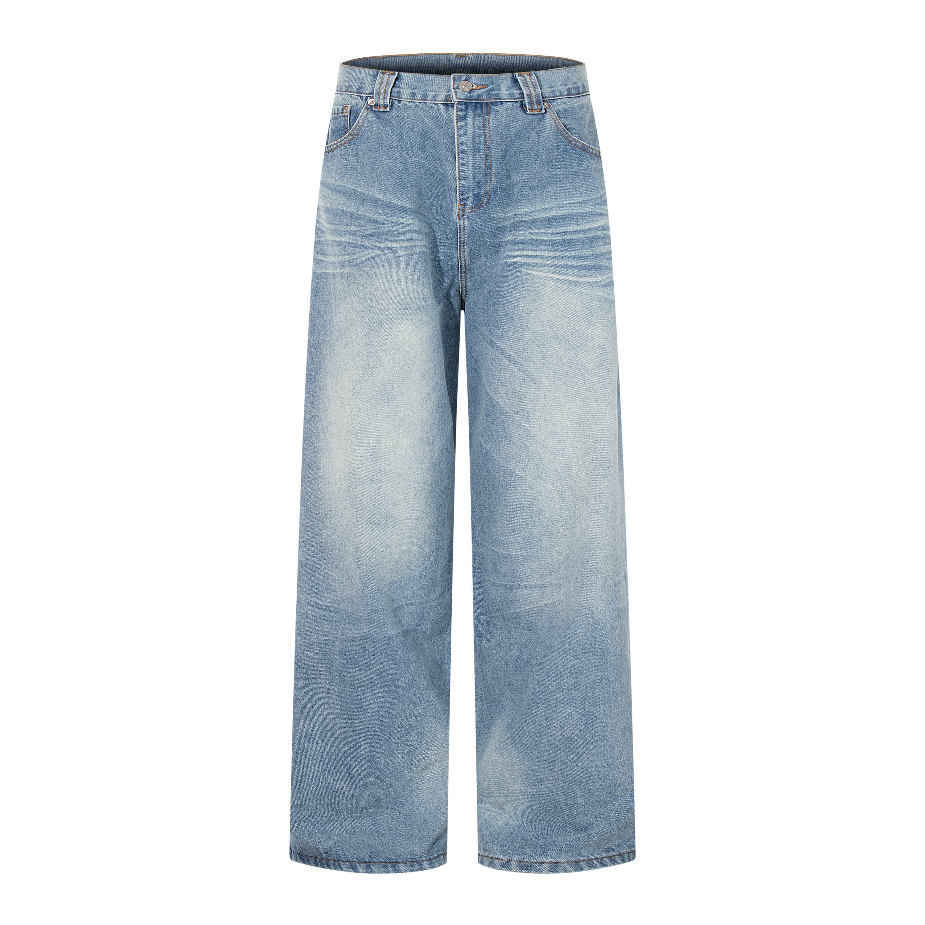 3-6-5.shop Washed Wide-Leg Denim Pants
